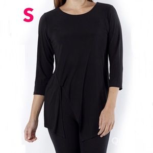 NWT Attitudes By Renee Asymmetric Hem Jersey Top